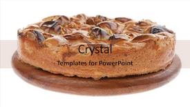  Presentation with homemade pastry apple pie pies - Cool new theme with portrait of attractive young couple with shopping bags over white background backdrop and a light gray colored foreground