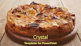  Presentation with round table - Beautiful theme featuring sweet round apple pie served backdrop and a tawny brown colored foreground