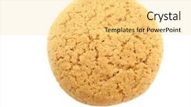  Presentation with biscuit - Cool new slide set with curve bakery - sweet shiny biscuit isolated backdrop and a blonde colored foreground