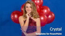  Presentation with teenage abstract - Slide deck featuring school band - beautiful blonde teenage model posing background and a ocean colored foreground