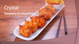  Presentation with prawn - Beautiful slide set featuring man holding a tablet computer backdrop and a  colored foreground.