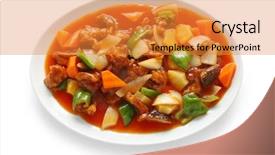  Presentation with sweet 16 birthday - Audience pleasing slides consisting of sweet sour pork backdrop and a gold colored foreground