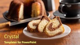 Presentation with bundt cake - Slides featuring sweet-sponge-cake-bundt-cake background and a tawny brown colored foreground