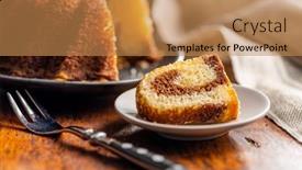  Presentation with bundt cake - Theme featuring sweet-sponge-cake-bundt-cake background and a coral colored foreground