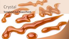  Presentation with sugar doodle - Slide deck having sweet-sugar-caramel-sauce-curls background and a coral colored foreground