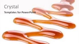  Presentation with sugar - Presentation featuring sweet-sugar-caramel-sauce-curls background and a sky blue colored foreground