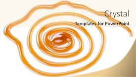  Presentation with sugar - Theme having sweet-sugar-caramel-sauce-curls background and a lemonade colored foreground