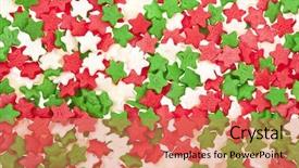  Presentation with sweet pastry - Presentation theme with gumball - sweet sugar spreading pastry decoration background and a coral colored foreground