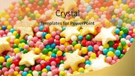  Presentation with sweet pastry - Slides featuring sweet sugar spreading pastry decoration background and a yellow colored foreground