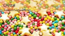  Presentation with sweet pastry - Amazing slides having sweet sugar spreading pastry decoration backdrop and a yellow colored foreground