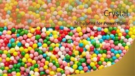  Presentation with sweet pastry - Theme featuring sweet sugar spreading pastry decoration background and a gold colored foreground