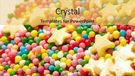  Presentation with sweet pastry - Slides enhanced with sweet sugar spreading pastry decoration background and a yellow colored foreground