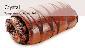  Presentation with sweet pastry - Colorful slides enhanced with sweet tasty pastry isolated on white backdrop and a lemonade colored foreground