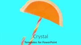  Presentation with sugar cane - Slide deck having sweet-umbrella-shaped-jelly-slice background and a cyan colored foreground