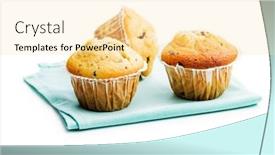  Presentation with muffins - Slide deck enhanced with sweet-vanilla-muffins-isolated background and a blonde colored foreground