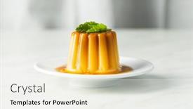  Presentation with pudding - Cool new presentation theme with sweet-vanilla-pudding-sweet-dessert backdrop and a sky blue colored foreground