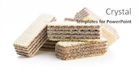  Presentation with wafer - PPT layouts enhanced with sweet-wafer-biscuits-isolated background and a white colored foreground