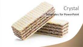  Presentation with wafer - Amazing slide deck having sweet-wafer-biscuits-isolated backdrop and a white colored foreground