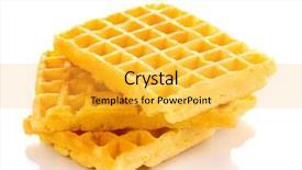  Presentation with waffles - Slide deck enhanced with sweet waffles isolated on white background and a yellow colored foreground