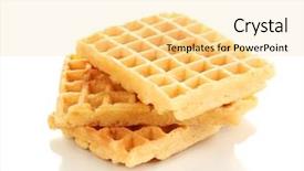  Presentation with sweet - Amazing slide deck having sweet waffles isolated on white backdrop and a blonde colored foreground
