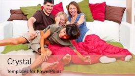  Presentation with sweet clover - Amazing slide deck having sweet young family having fun backdrop and a coral colored foreground