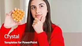  Presentation with sweet pastry - Colorful presentation design enhanced with  backdrop and a  colored foreground