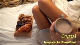  Presentation with cacao - Cool new PPT theme with sweets and baking in bed backdrop and a tawny brown colored foreground