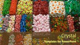  Presentation with sweets - Cool new presentation design with sweets at the market in barcelona backdrop and a tawny brown colored foreground