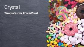  Presentation with cookies - Slide set consisting of sweets-candy-cookies background and a gray colored foreground