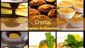  Presentation with photo collage - Amazing presentation having sweets collage - high definition photo backdrop and a tawny brown colored foreground