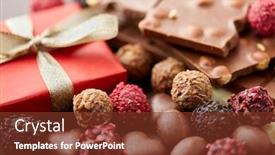  Presentation with sweets - Presentation theme with sweets-concept-close-up background and a tawny brown colored foreground