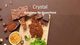  Presentation with confectionery - PPT layouts featuring sweets-confectionery-and-culinary-concept background and a coral colored foreground