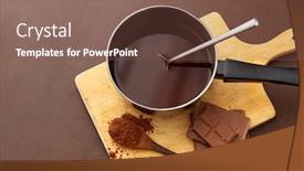  Presentation with hot chocolate - Audience pleasing PPT layouts consisting of sweets-confectionery-and-culinary-concept backdrop and a tawny brown colored foreground