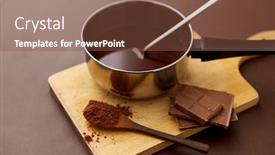  Presentation with hot chocolate - Presentation design consisting of sweets-confectionery-and-culinary-concept background and a tawny brown colored foreground