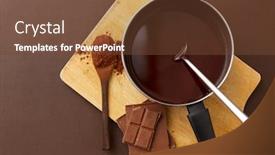  Presentation with hot chocolate - Presentation consisting of sweets-confectionery-and-culinary-concept background and a tawny brown colored foreground