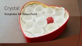  Presentation with candy heart - Colorful presentation theme enhanced with sweets-confectionery-and-food-concept backdrop and a coral colored foreground