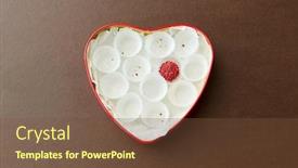  Presentation with candy heart - Cool new PPT theme with sweets-confectionery-and-food-concept backdrop and a tawny brown colored foreground