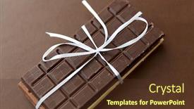  Presentation with confectionery - Beautiful theme featuring sweets-confectionery-and-food-concept backdrop and a tawny brown colored foreground