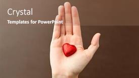  Presentation with candy heart - Audience pleasing PPT layouts consisting of sweets-confectionery-and-food-concept backdrop and a violet colored foreground