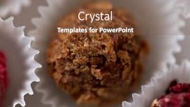  Presentation with paper cups - Slide deck featuring sweets-confectionery-and-food-concept background and a tawny brown colored foreground