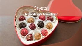  Presentation with food red - Slides with sweets-confectionery-and-food-concept background and a coral colored foreground