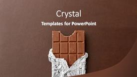  Presentation with confectionery - Cool new presentation theme with sweets-confectionery-and-food-concept backdrop and a tawny brown colored foreground