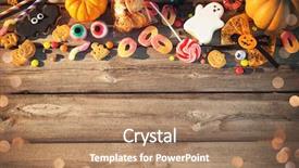  Presentation with halloween candy - PPT layouts featuring sweets for halloween and fresh background and a  colored foreground
