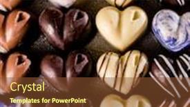  Presentation with valentine - PPT theme enhanced with sweets for valentine day background and a tawny brown colored foreground