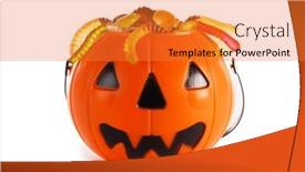  Presentation with sweets - Presentation design featuring sweets-gummy-worms-candies background and a gold colored foreground