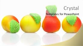  Presentation with sweets - Cool new PPT theme with sweets marzipan in the form backdrop and a white colored foreground