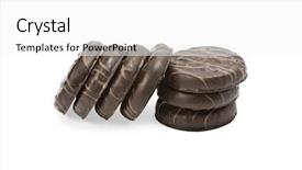  Presentation with sweets - Cool new PPT theme with sweets on white isolated background backdrop and a white colored foreground