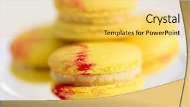  Presentation with food white - Colorful slide set enhanced with sweets pastry and food concept backdrop and a yellow colored foreground