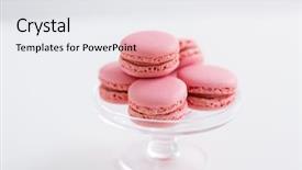  Presentation with food white - Cool new slide deck with sweets pastry and food concept backdrop and a white colored foreground