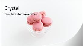  Presentation with food white - Colorful presentation theme enhanced with sweets pastry and food concept backdrop and a sky blue colored foreground